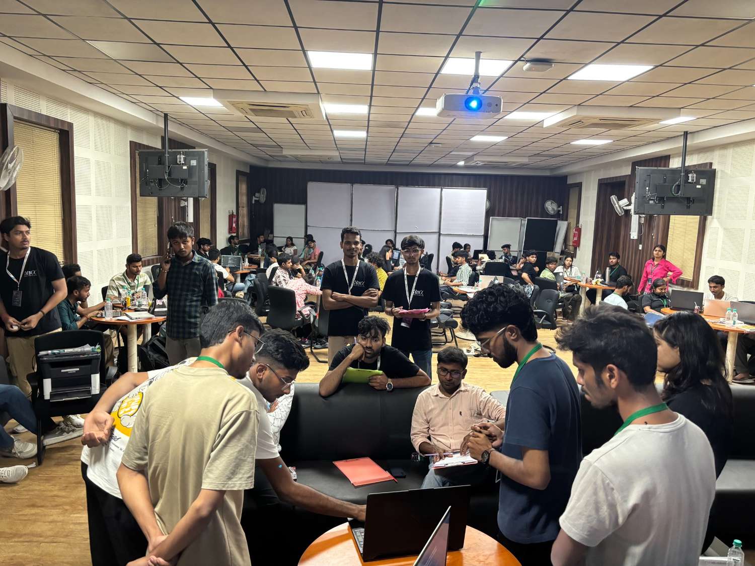 Hackathon's code area (at mid-night)